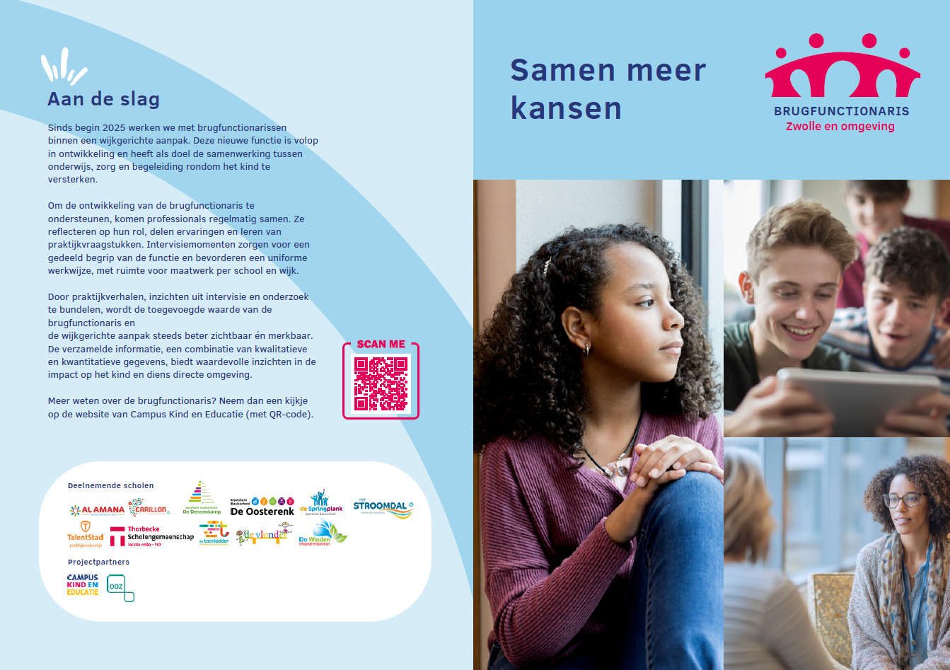 Afbeelding voorkant flyer brugfunctionaris Zwolle en omgeving